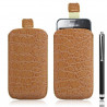 Housse coque étui pochette style croco pour Samsung Galaxy S i9000 + Stylet