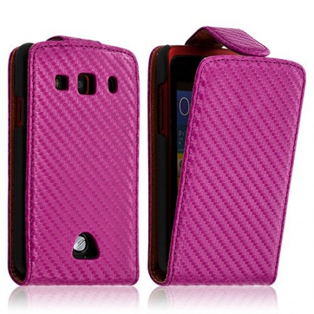 Housse coque étui gaufré pour Samsung Galaxy Xcover couleur rose fushia