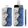 Housse coque étui pochette pour Apple Iphone 4/4S avec motif + Stylet luxe