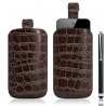 Housse coque étui pochette style croco pour Apple Ipod Touch 4G + Stylet