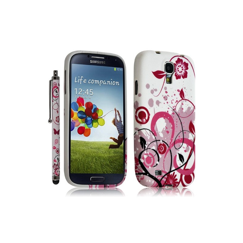 Housse Coque pour Samsung Galaxy S4 avec motif HF30 + Stylet