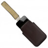 Housse coque étui pochette marron pour Apple Iphone 4/4S