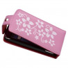 Housse étui coque pour Sony Ericsson Xperia Kyno motif fleurs couleur rose pâle + stylet luxe + film écran