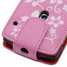 Housse étui coque pour Sony Ericsson Xperia Kyno motif fleurs couleur rose pâle + stylet luxe + film écran