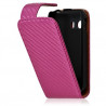 Housse coque étui gaufré pour Samsung Galaxy Y S5360 couleur rose fushia + Film Protecteur