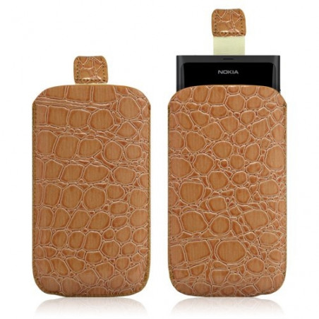 Housse coque étui pochette style croco pour Nokia Lumia 800