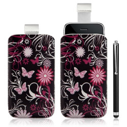 Housse coque étui pochette pour Apple Ipod Touch 1G/2G/3G/4G avec motif + stylet luxe