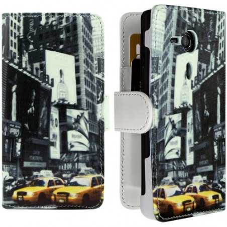 Housse coque etui portefeuille pour Sony Xperia SP Avec Motif LM06