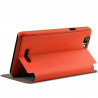 Housse Coque Etui S-View Fonction support Couleur Orange pour Wiko Rainbow + Film de Protection