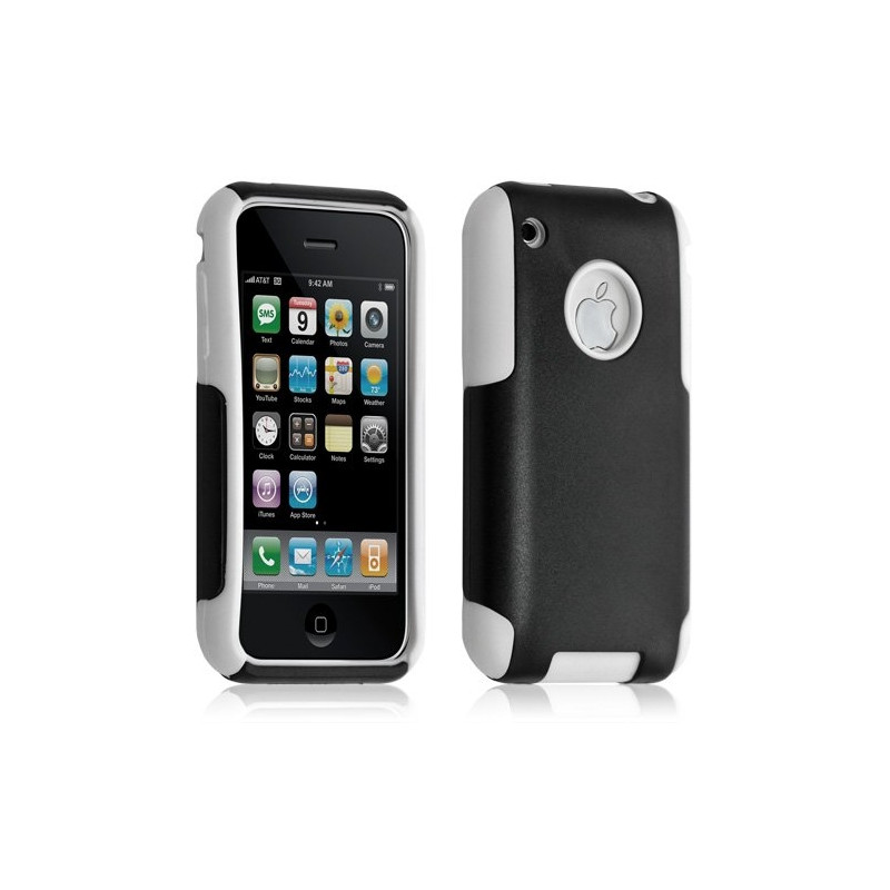 Housse étui coque pour Apple Iphone 3G/3GS couleur blanc + Film de protection