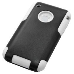 Housse étui coque pour Apple Iphone 3G/3GS couleur blanc + Film de protection