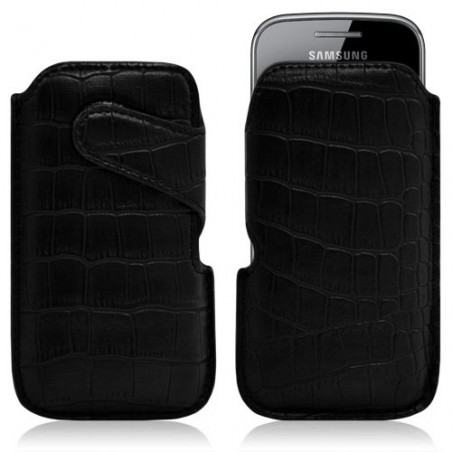 Housse coque étui pochette style croco pour Samsung Galaxy Gio S5660