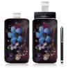 Housse coque étui pochette pour Sony Ericsson Xperia x12 Arc avec motif + Stylet luxe