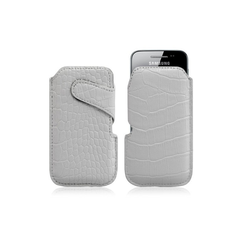 Housse coque étui pochette style croco pour Samsung Galaxy Ace S5830