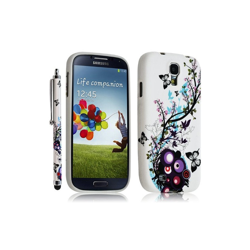 Housse Coque pour Samsung Galaxy S4 Motif HF01 + Stylet