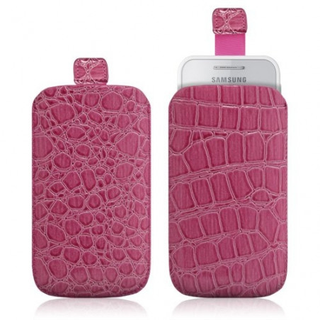 Housse coque étui pochette style croco pour Samsung Wave 575 S5750