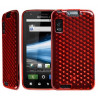 Housse étui coque en gel rouge pour Motorola Atrix + Film Protecteur