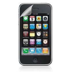 Housse coque étui gaufré pour Apple iphone 3G / 3GS couleur noir + Film protecteur