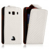 Housse coque étui gaufré pour Samsung Galaxy Xcover couleur blanc nacré