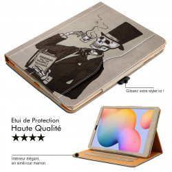 Etui Universel Attaches Support Couleur Noir pour Tablette 10.1"