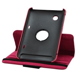 Housse coque étui pour HTC Flyer de luxe avec sytème de rotation à 360 degrès couleur rouge