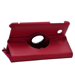 Housse coque étui pour HTC Flyer de luxe avec sytème de rotation à 360 degrès couleur rouge