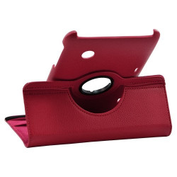 Housse coque étui pour HTC Flyer de luxe avec sytème de rotation à 360 degrès couleur rouge