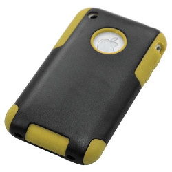 Housse étui coque pour Apple Iphone 3G/3GS couleur jaune + Film de protection