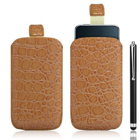 Housse coque étui pochette style croco pour Apple Ipod Touch 1G/2G/3G + Stylet