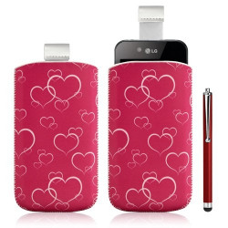 Housse coque étui pochette pour LG Optimus Black P970 avec motif + Stylet luxe