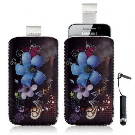 Housse coque étui pochette pour Samsung Galaxy Ace S5830 avec motif + Stylet mini