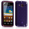 Housse coque étui gel cercle transparent pour Samsung Galaxy Xcover S5690 couleur violet + Film protecteur