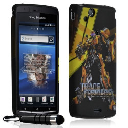 Housse coque etui silicone pour Sony Ericsson Xperia X12 Arc / Arc S avec motif + Mini stylet