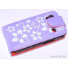 housse etui coque pour Samsung S5830 Galaxy Ace motif fleur violet