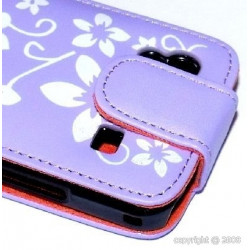 housse etui coque pour Samsung S5830 Galaxy Ace motif fleur violet