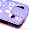 housse etui coque pour Samsung S5830 Galaxy Ace motif fleur violet