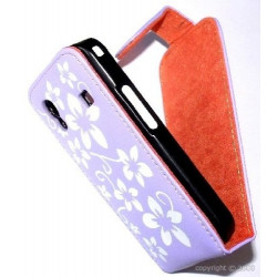 housse etui coque pour Samsung S5830 Galaxy Ace motif fleur violet