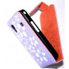 housse etui coque pour Samsung S5830 Galaxy Ace motif fleur violet