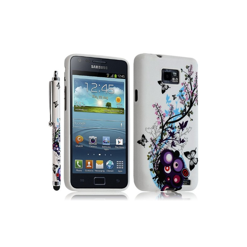 Housse Coque pour Samsung Galaxy S2 Motif HF01 + Stylet