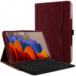 Clavier AZERTY + Étui de Protection Noir pour Samsung Galaxy Tab S7 (11" SM-T870)