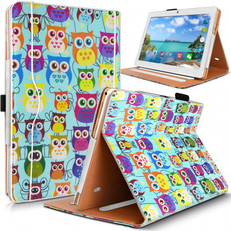 Etui de Protection et Support Bleu pour Tablette Teeno HD 10,1 pouces