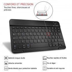 Étui de Protection Slim (Noir) + Clavier Bluetooth pour Lenovo Tab M10 Plus 2e Gén 10.3