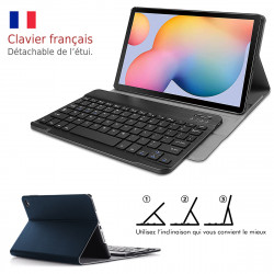 Étui de Protection Slim (Noir) + Clavier Bluetooth pour Samsung Galaxy Tab S6 Lite 10.4 Pouces