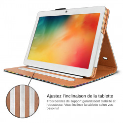 Etui Universel Attaches Support Couleur Noir pour Tablette 10.1"