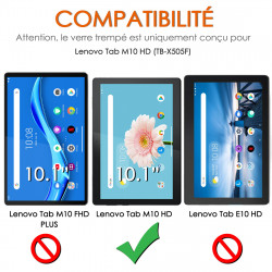 Écran Protection en Verre Trempé pour Lenovo Tab M10 Plus 10.3" (TB-X606F)