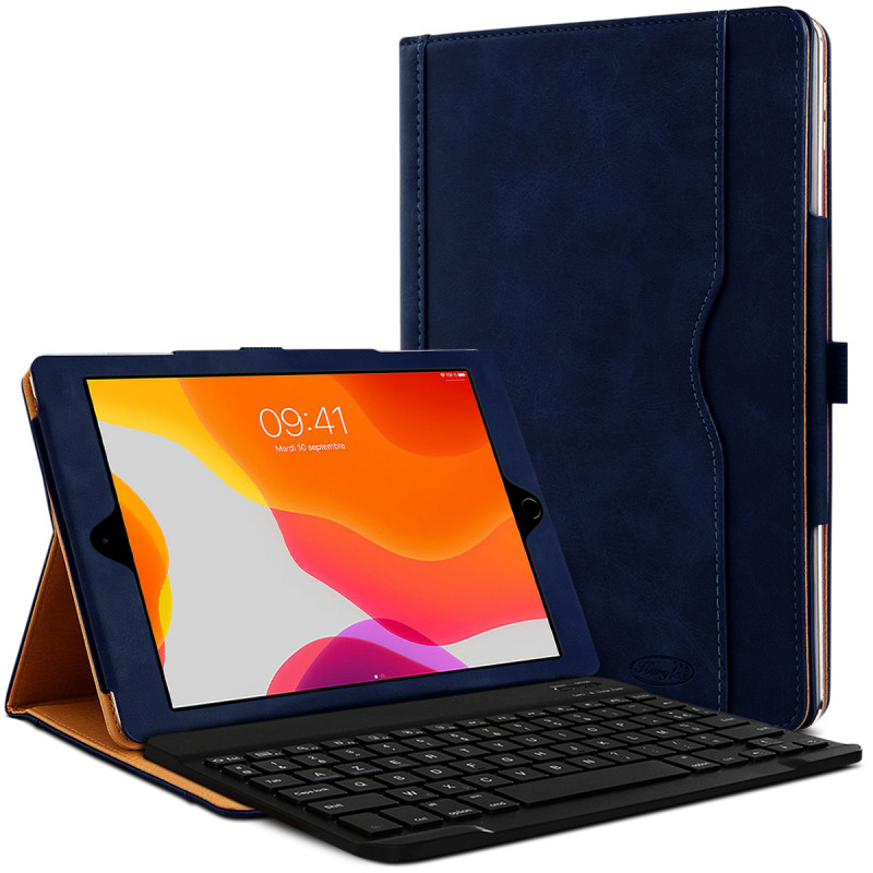 Étui de Protection Noir avec Clavier Bluetooth pour Apple iPad 8e Gen 10.2 2020