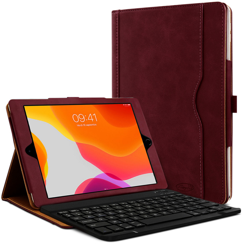 Étui de Protection Noir avec Clavier Bluetooth pour Apple iPad 8e Gen 10.2 2020