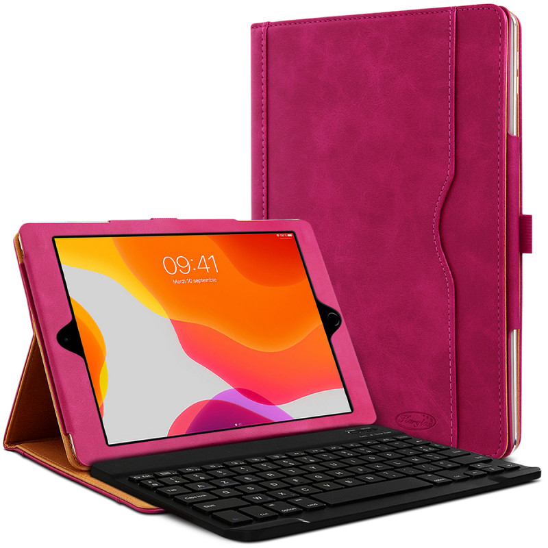 Étui de Protection Noir avec Clavier Bluetooth pour Apple iPad 8e Gen 10.2 2020