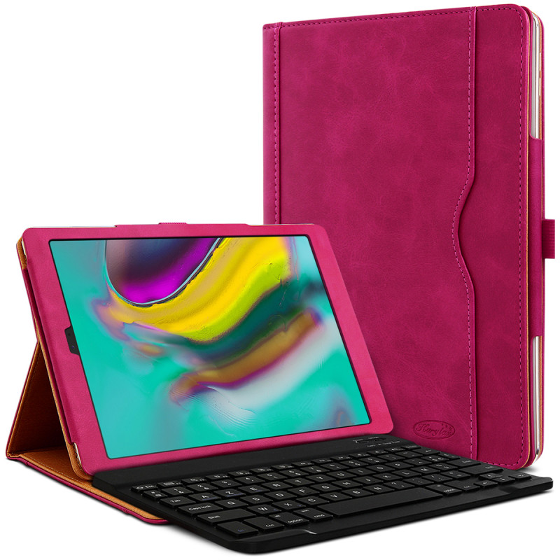 Clavier AZERTY + Étui de Protection Rose Fuschia pour Samsung Galaxy Tab A8 (2022) 10.5"