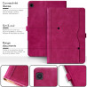 Clavier AZERTY + Étui de Protection Rose Fuschia pour Samsung Galaxy Tab A8 (2022) 10.5"